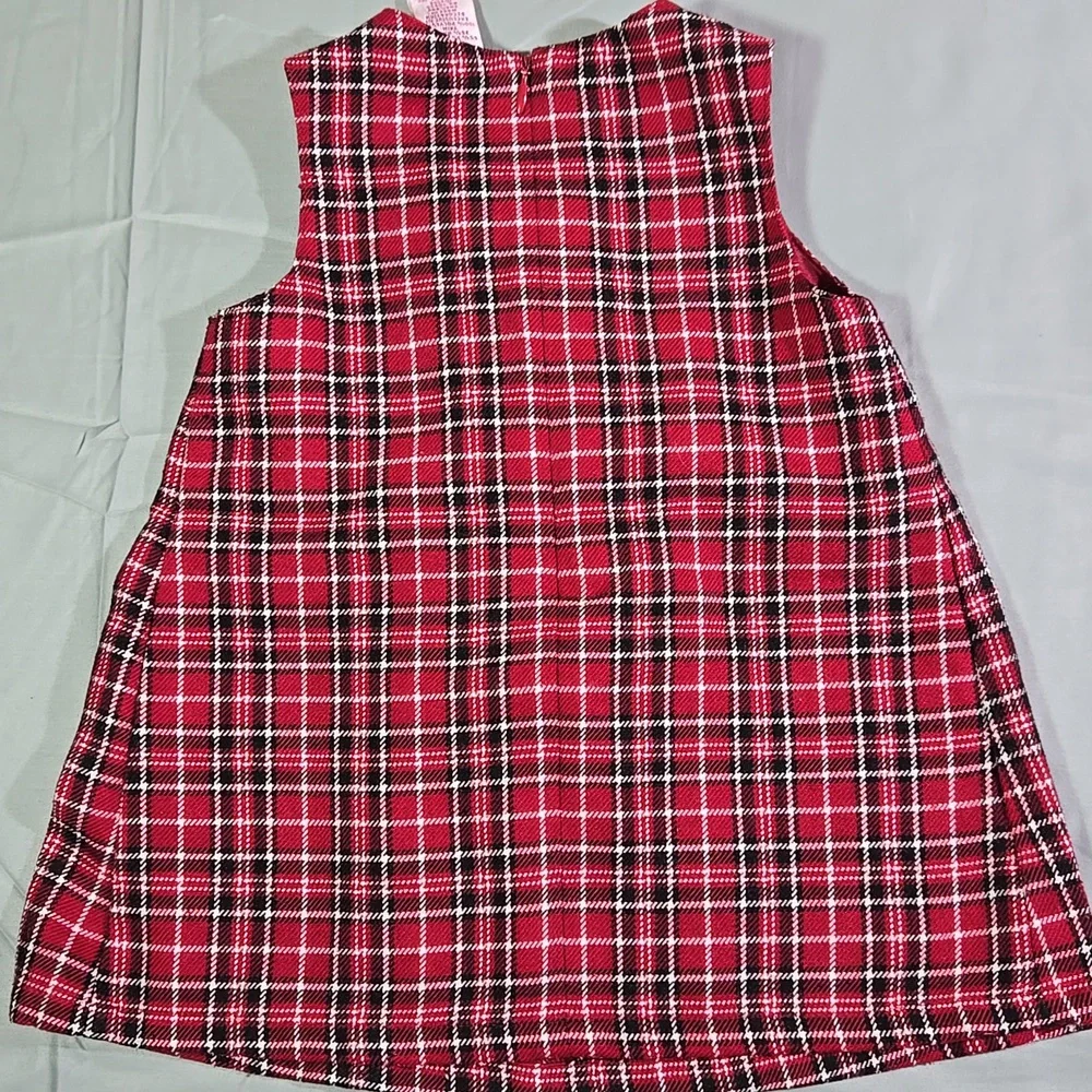 Gymboree Baby Girl 6-12 Months Red and Black Plaid Dress